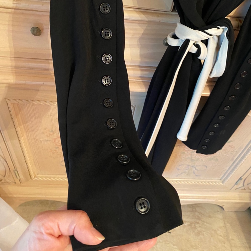 Diane von Furstenberg black long sleeve dress
